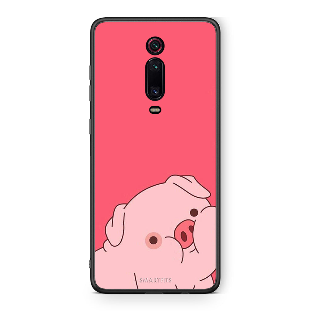 Xiaomi Mi 9T Pig Love 1 Θήκη Αγίου Βαλεντίνου από τη Smartfits με σχέδιο στο πίσω μέρος και μαύρο περίβλημα | Smartphone case with colorful back and black bezels by Smartfits