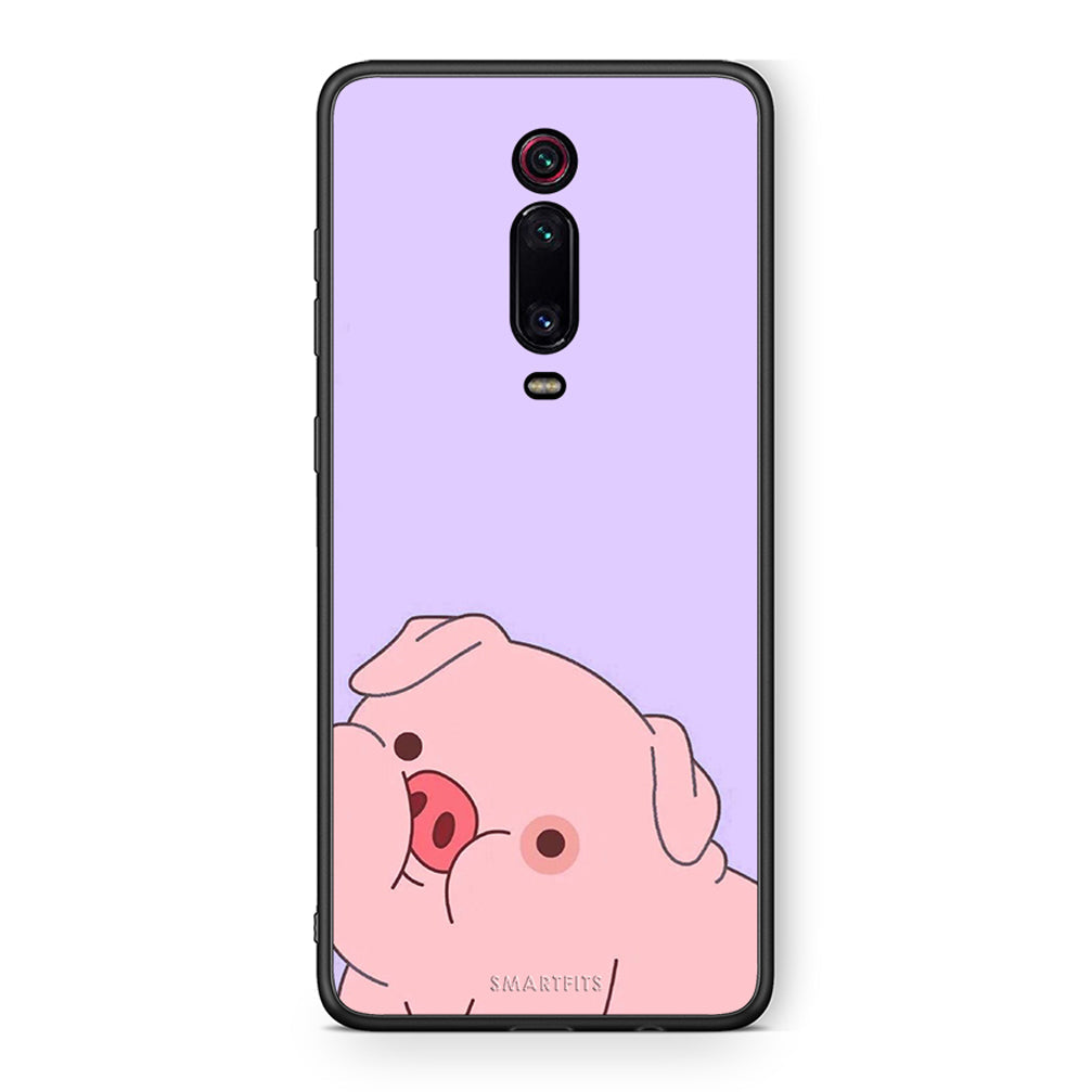 Xiaomi Mi 9T Pig Love 2 Θήκη Αγίου Βαλεντίνου από τη Smartfits με σχέδιο στο πίσω μέρος και μαύρο περίβλημα | Smartphone case with colorful back and black bezels by Smartfits