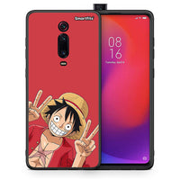 Thumbnail for Θήκη Xiaomi Mi 9T Pirate Luffy από τη Smartfits με σχέδιο στο πίσω μέρος και μαύρο περίβλημα | Xiaomi Mi 9T Pirate Luffy case with colorful back and black bezels