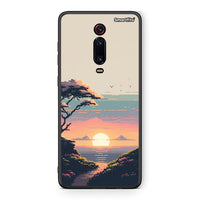 Thumbnail for Xiaomi Mi 9T Pixel Sunset Θήκη από τη Smartfits με σχέδιο στο πίσω μέρος και μαύρο περίβλημα | Smartphone case with colorful back and black bezels by Smartfits