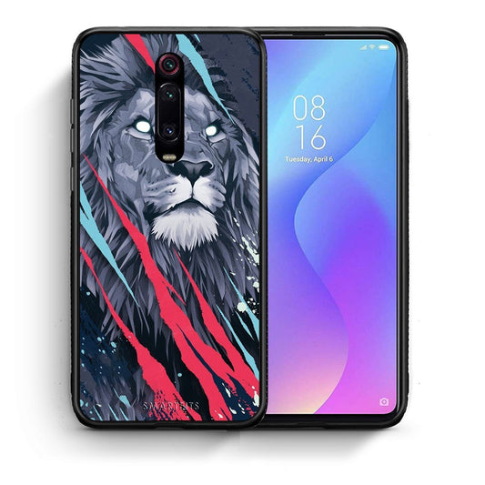 Θήκη Xiaomi Redmi K20/K20 Pro Lion Designer PopArt από τη Smartfits με σχέδιο στο πίσω μέρος και μαύρο περίβλημα | Xiaomi Redmi K20/K20 Pro Lion Designer PopArt case with colorful back and black bezels