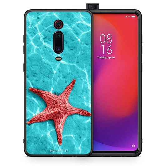 Θήκη Xiaomi Mi 9T Red Starfish από τη Smartfits με σχέδιο στο πίσω μέρος και μαύρο περίβλημα | Xiaomi Mi 9T Red Starfish case with colorful back and black bezels