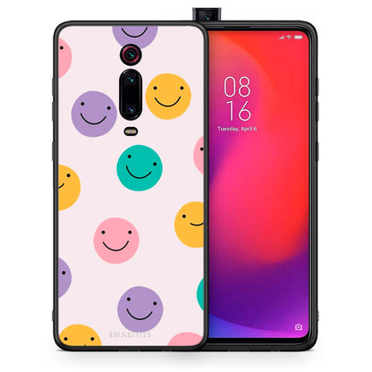 Θήκη Xiaomi Redmi K20/K20 Pro Smiley Faces από τη Smartfits με σχέδιο στο πίσω μέρος και μαύρο περίβλημα | Xiaomi Redmi K20/K20 Pro Smiley Faces case with colorful back and black bezels