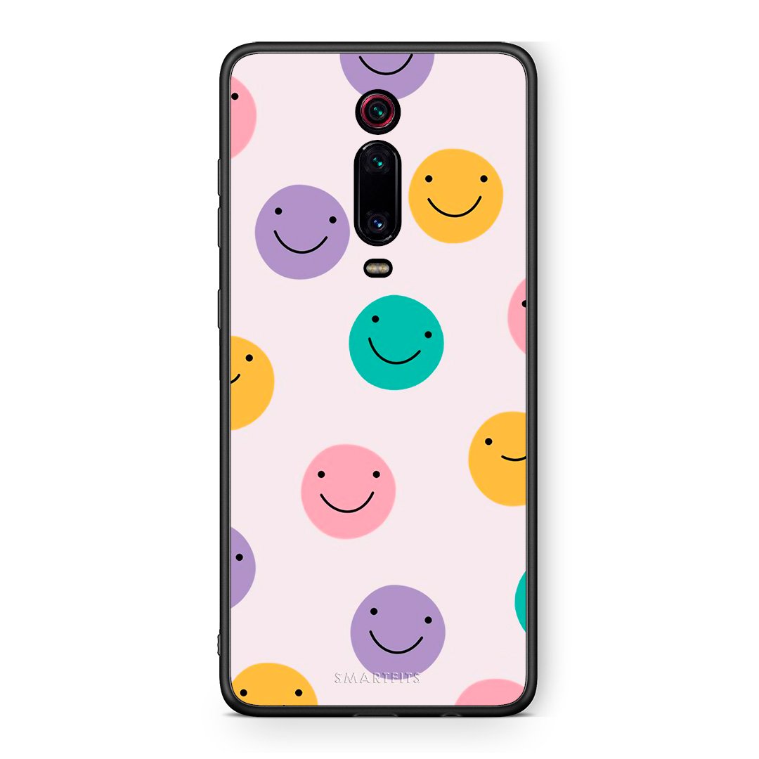 Xiaomi Mi 9T Smiley Faces θήκη από τη Smartfits με σχέδιο στο πίσω μέρος και μαύρο περίβλημα | Smartphone case with colorful back and black bezels by Smartfits