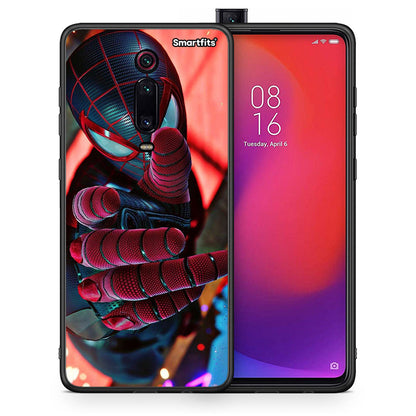 Θήκη Xiaomi Mi 9T Spider Hand από τη Smartfits με σχέδιο στο πίσω μέρος και μαύρο περίβλημα | Xiaomi Mi 9T Spider Hand case with colorful back and black bezels