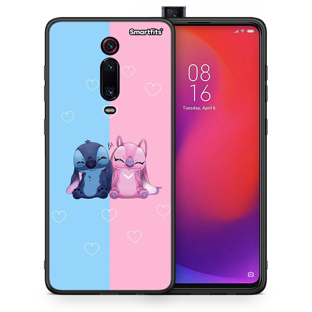Θήκη Xiaomi Mi 9T Stitch And Angel από τη Smartfits με σχέδιο στο πίσω μέρος και μαύρο περίβλημα | Xiaomi Mi 9T Stitch And Angel case with colorful back and black bezels