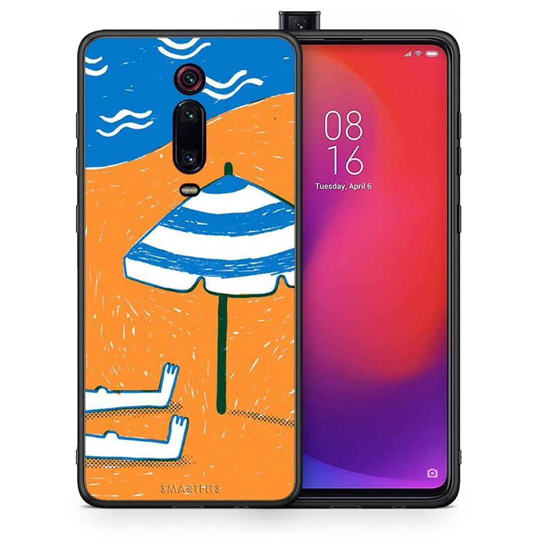 Θήκη Xiaomi Mi 9T Summering από τη Smartfits με σχέδιο στο πίσω μέρος και μαύρο περίβλημα | Xiaomi Mi 9T Summering case with colorful back and black bezels
