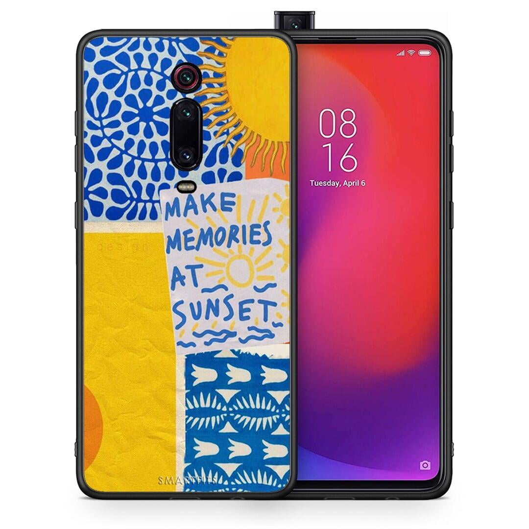 Θήκη Xiaomi Mi 9T Sunset Memories από τη Smartfits με σχέδιο στο πίσω μέρος και μαύρο περίβλημα | Xiaomi Mi 9T Sunset Memories case with colorful back and black bezels
