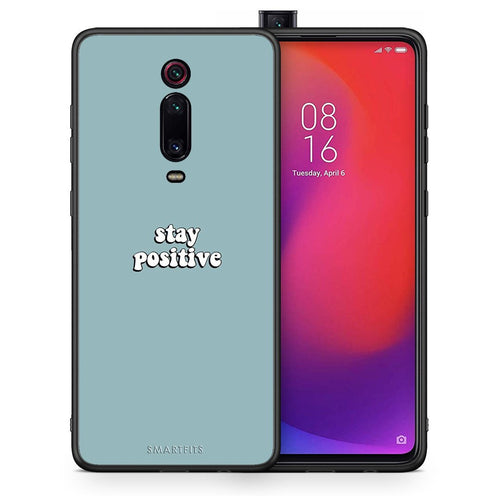 Θήκη Xiaomi Mi 9T Positive Text από τη Smartfits με σχέδιο στο πίσω μέρος και μαύρο περίβλημα | Xiaomi Mi 9T Positive Text case with colorful back and black bezels