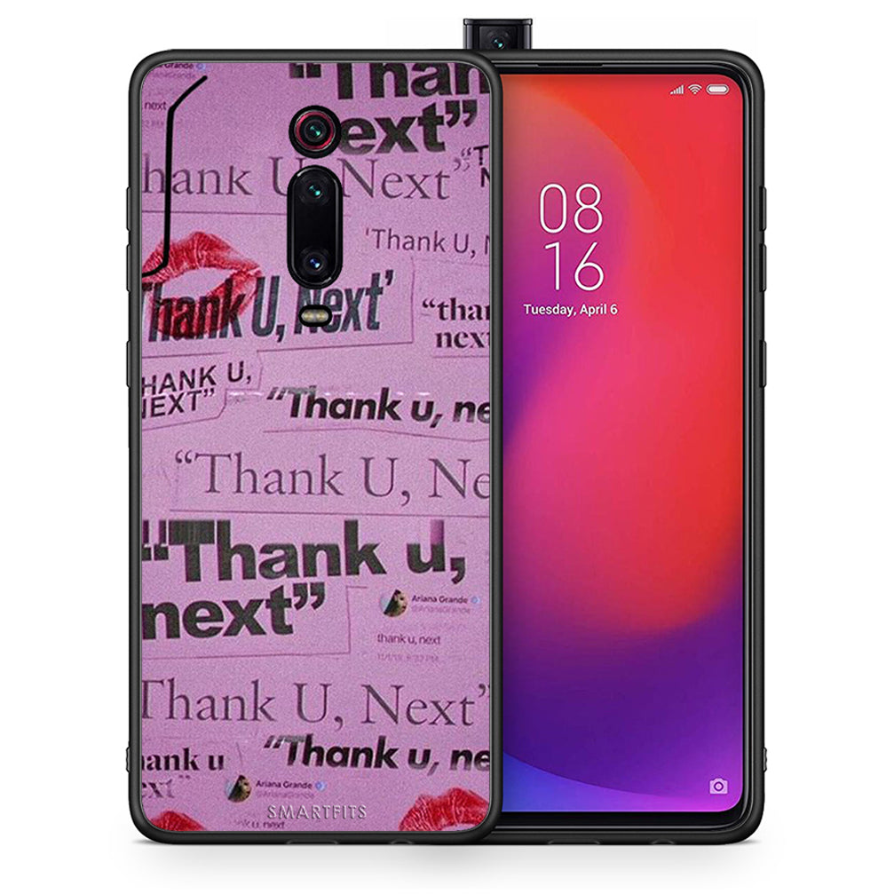 Θήκη Αγίου Βαλεντίνου Xiaomi Redmi K20 / K20 Pro Thank You Next από τη Smartfits με σχέδιο στο πίσω μέρος και μαύρο περίβλημα | Xiaomi Redmi K20 / K20 Pro Thank You Next case with colorful back and black bezels