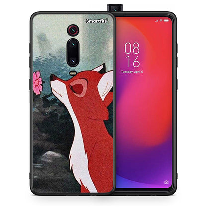 Θήκη Xiaomi Mi 9T Tod And Vixey Love 2 από τη Smartfits με σχέδιο στο πίσω μέρος και μαύρο περίβλημα | Xiaomi Mi 9T Tod And Vixey Love 2 case with colorful back and black bezels