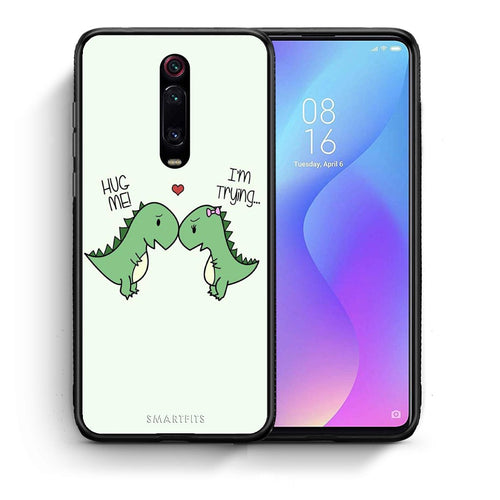Θήκη Xiaomi Mi 9T Rex Valentine από τη Smartfits με σχέδιο στο πίσω μέρος και μαύρο περίβλημα | Xiaomi Mi 9T Rex Valentine case with colorful back and black bezels