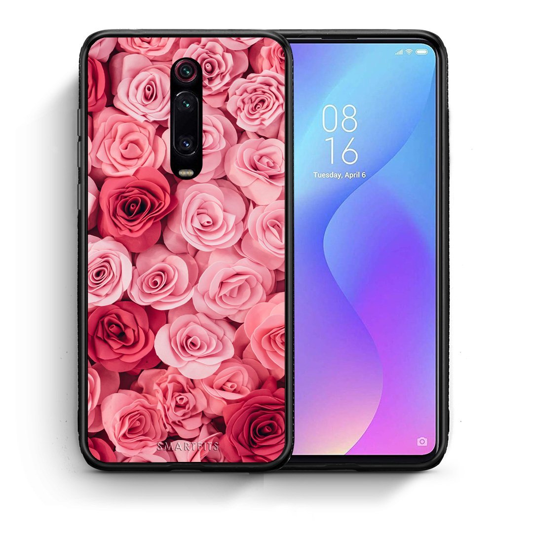 Θήκη Xiaomi Redmi K20/K20 Pro RoseGarden Valentine από τη Smartfits με σχέδιο στο πίσω μέρος και μαύρο περίβλημα | Xiaomi Redmi K20/K20 Pro RoseGarden Valentine case with colorful back and black bezels