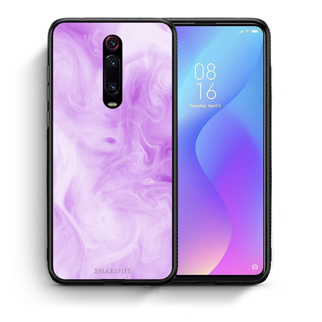 Θήκη Xiaomi Mi 9T Lavender Watercolor από τη Smartfits με σχέδιο στο πίσω μέρος και μαύρο περίβλημα | Xiaomi Mi 9T Lavender Watercolor case with colorful back and black bezels