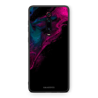 4 - Xiaomi Mi 9T Pink Black Watercolor case, cover, bumper