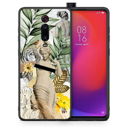 Θήκη Xiaomi Mi 9T Woman Statue από τη Smartfits με σχέδιο στο πίσω μέρος και μαύρο περίβλημα | Xiaomi Mi 9T Woman Statue case with colorful back and black bezels