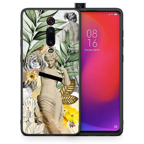 Θήκη Xiaomi Mi 9T Woman Statue από τη Smartfits με σχέδιο στο πίσω μέρος και μαύρο περίβλημα | Xiaomi Mi 9T Woman Statue case with colorful back and black bezels