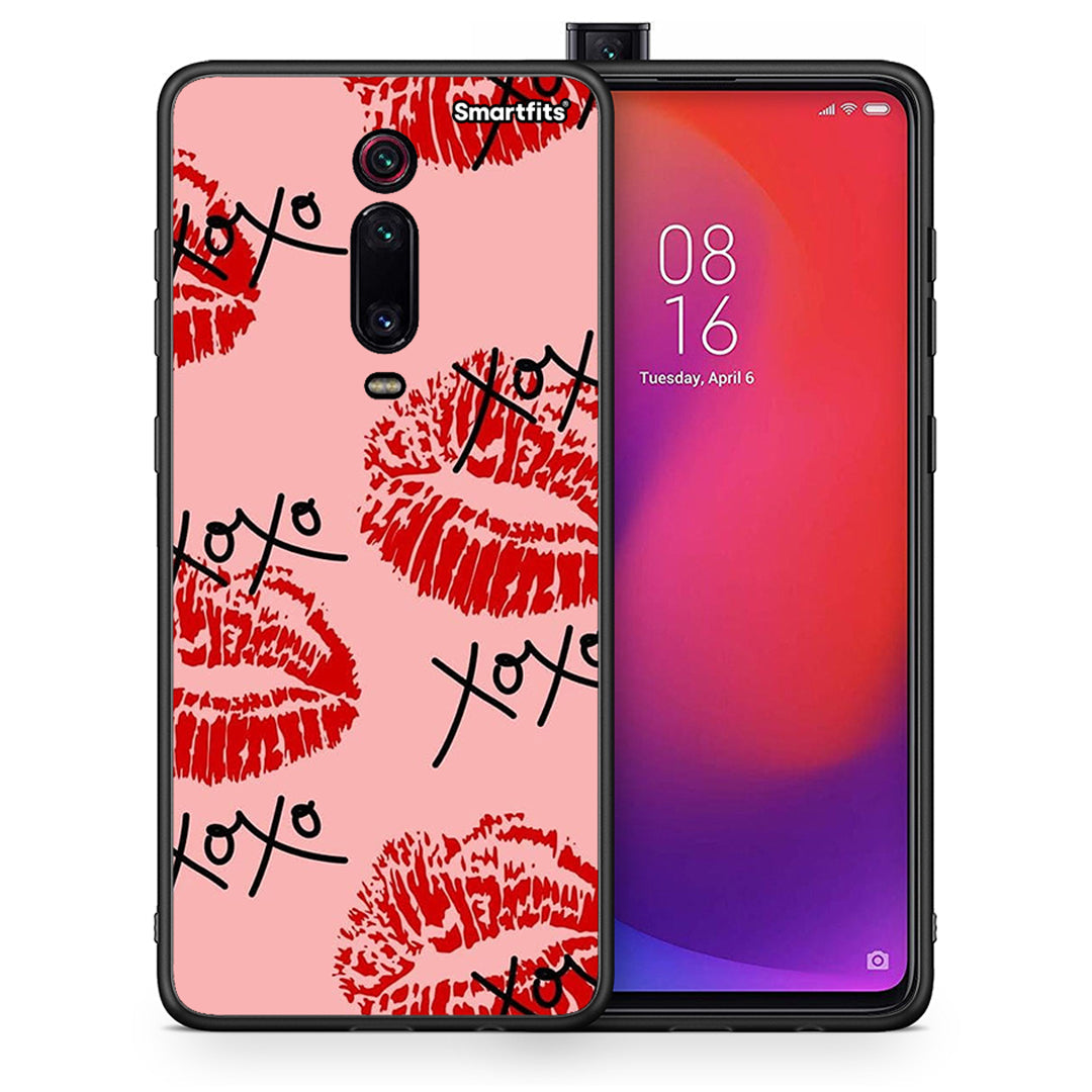 Θήκη Xiaomi Mi 9T XOXO Lips από τη Smartfits με σχέδιο στο πίσω μέρος και μαύρο περίβλημα | Xiaomi Mi 9T XOXO Lips case with colorful back and black bezels