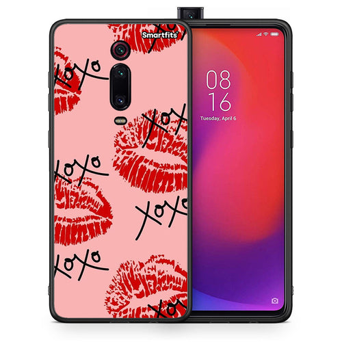 Θήκη Xiaomi Mi 9T XOXO Lips από τη Smartfits με σχέδιο στο πίσω μέρος και μαύρο περίβλημα | Xiaomi Mi 9T XOXO Lips case with colorful back and black bezels