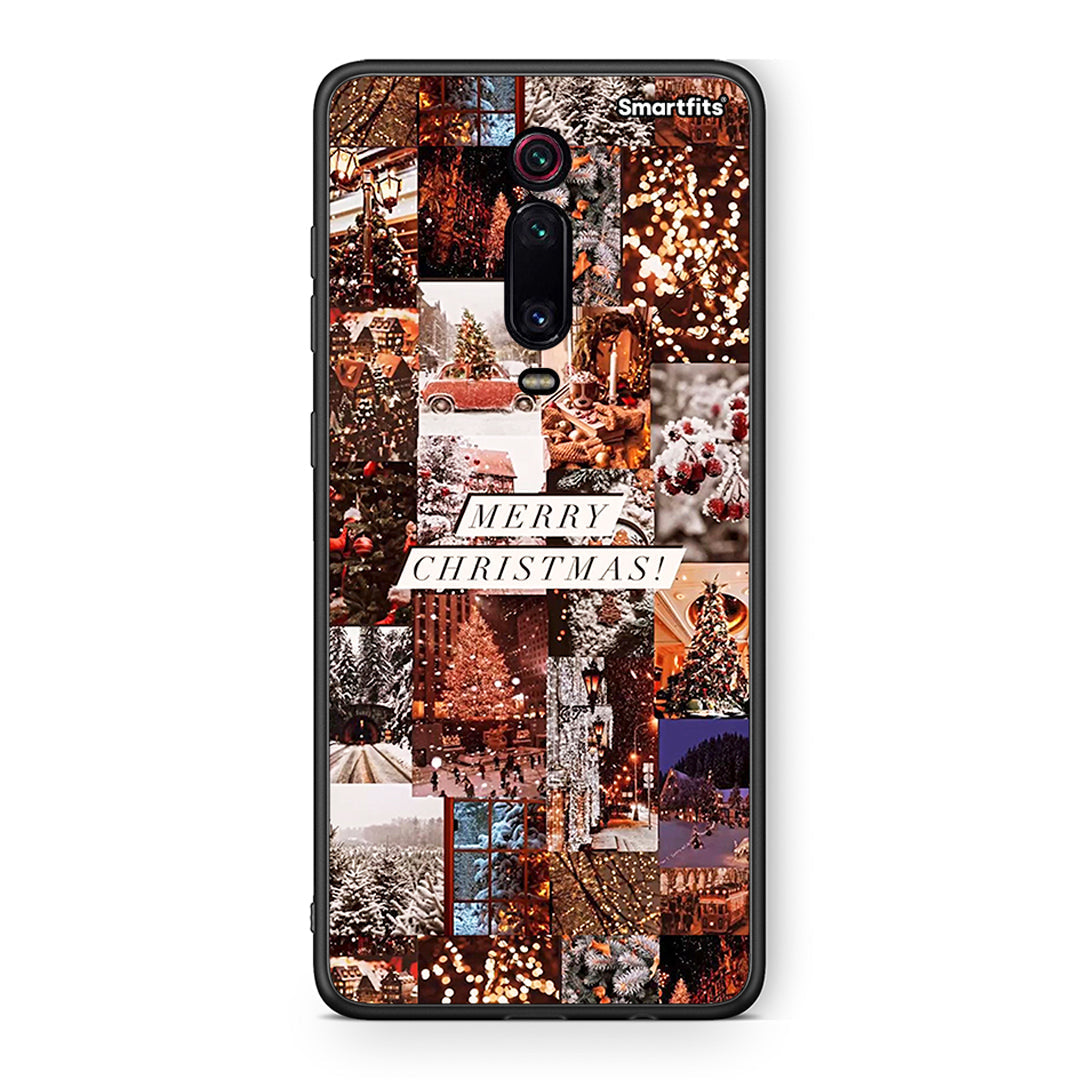 Xiaomi Mi 9T Xmas Collage θήκη από τη Smartfits με σχέδιο στο πίσω μέρος και μαύρο περίβλημα | Smartphone case with colorful back and black bezels by Smartfits