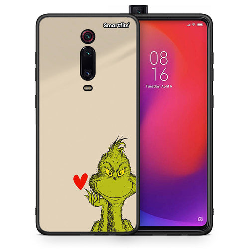 Θήκη Xiaomi Mi 9T Xmas Grinch από τη Smartfits με σχέδιο στο πίσω μέρος και μαύρο περίβλημα | Xiaomi Mi 9T Xmas Grinch case with colorful back and black bezels