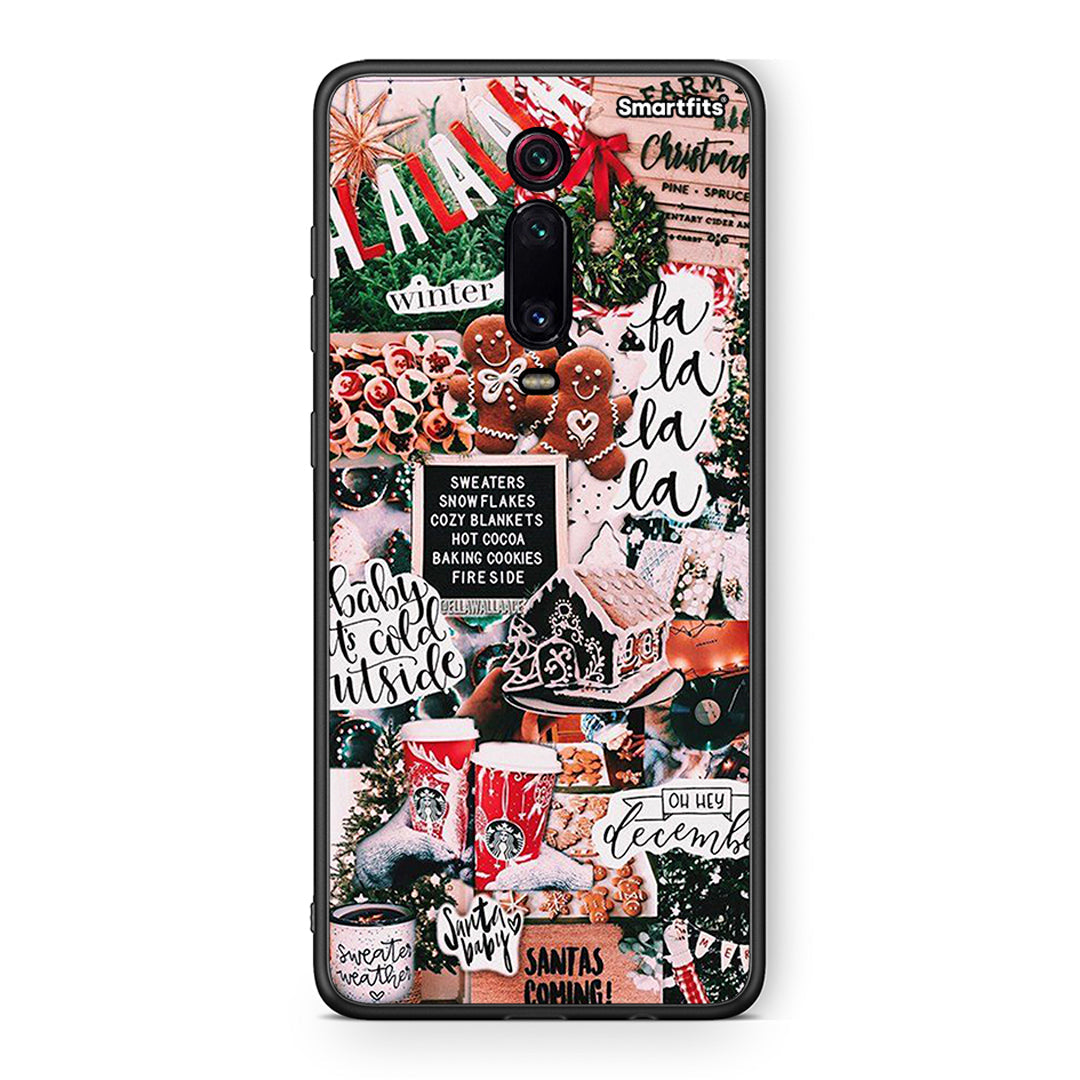 Xiaomi Mi 9T Xmas Habbits θήκη από τη Smartfits με σχέδιο στο πίσω μέρος και μαύρο περίβλημα | Smartphone case with colorful back and black bezels by Smartfits