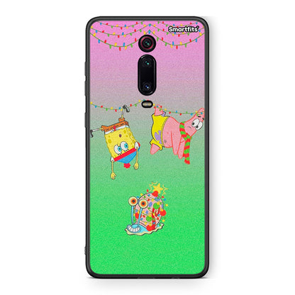 Xiaomi Mi 9T Xmas Lights θήκη από τη Smartfits με σχέδιο στο πίσω μέρος και μαύρο περίβλημα | Smartphone case with colorful back and black bezels by Smartfits