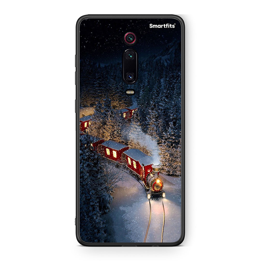 Xiaomi Mi 9T Xmas Train θήκη από τη Smartfits με σχέδιο στο πίσω μέρος και μαύρο περίβλημα | Smartphone case with colorful back and black bezels by Smartfits