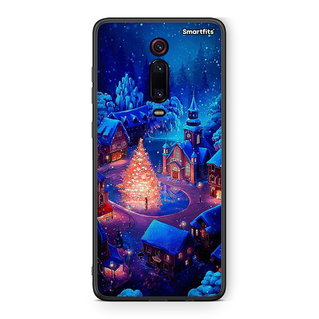 Xiaomi Mi 9T Xmas Village θήκη από τη Smartfits με σχέδιο στο πίσω μέρος και μαύρο περίβλημα | Smartphone case with colorful back and black bezels by Smartfits