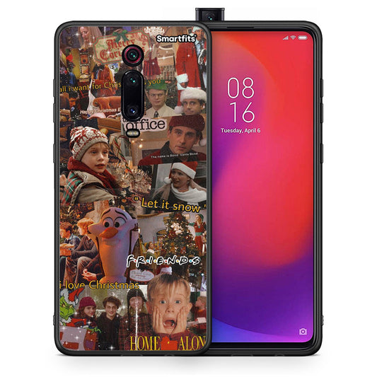 Θήκη Xiaomi Mi 9T Xmas Wishes από τη Smartfits με σχέδιο στο πίσω μέρος και μαύρο περίβλημα | Xiaomi Mi 9T Xmas Wishes case with colorful back and black bezels
