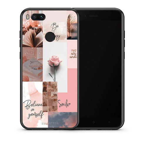 Θήκη Xiaomi Mi A1 Aesthetic Collage από τη Smartfits με σχέδιο στο πίσω μέρος και μαύρο περίβλημα | Xiaomi Mi A1 Aesthetic Collage case with colorful back and black bezels