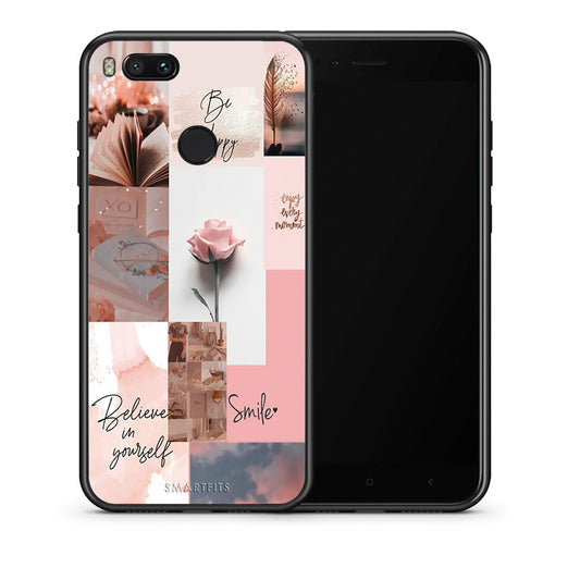 Θήκη Xiaomi Mi A1 Aesthetic Collage από τη Smartfits με σχέδιο στο πίσω μέρος και μαύρο περίβλημα | Xiaomi Mi A1 Aesthetic Collage case with colorful back and black bezels