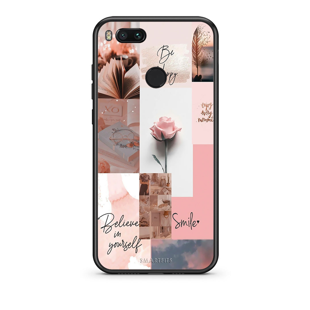 xiaomi mi aAesthetic Collage θήκη από τη Smartfits με σχέδιο στο πίσω μέρος και μαύρο περίβλημα | Smartphone case with colorful back and black bezels by Smartfits