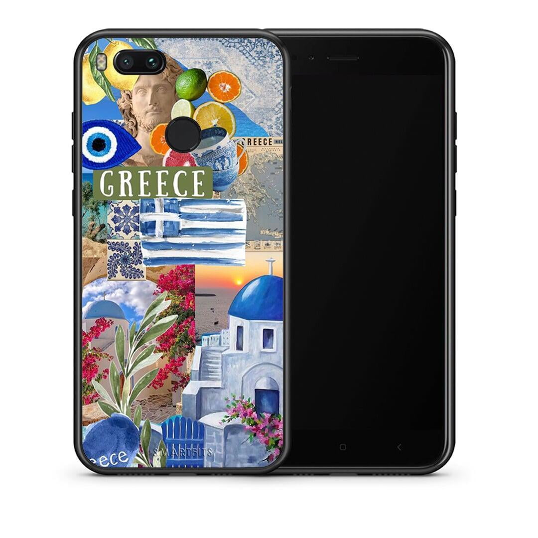 Θήκη Xiaomi Mi A1 All Greek από τη Smartfits με σχέδιο στο πίσω μέρος και μαύρο περίβλημα | Xiaomi Mi A1 All Greek case with colorful back and black bezels