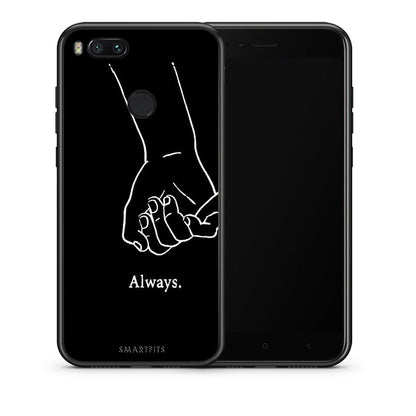 Θήκη Αγίου Βαλεντίνου Xiaomi Mi A1 Always & Forever 1 από τη Smartfits με σχέδιο στο πίσω μέρος και μαύρο περίβλημα | Xiaomi Mi A1 Always & Forever 1 case with colorful back and black bezels