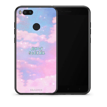 Θήκη Αγίου Βαλεντίνου Xiaomi Mi A1 Anti Social από τη Smartfits με σχέδιο στο πίσω μέρος και μαύρο περίβλημα | Xiaomi Mi A1 Anti Social case with colorful back and black bezels