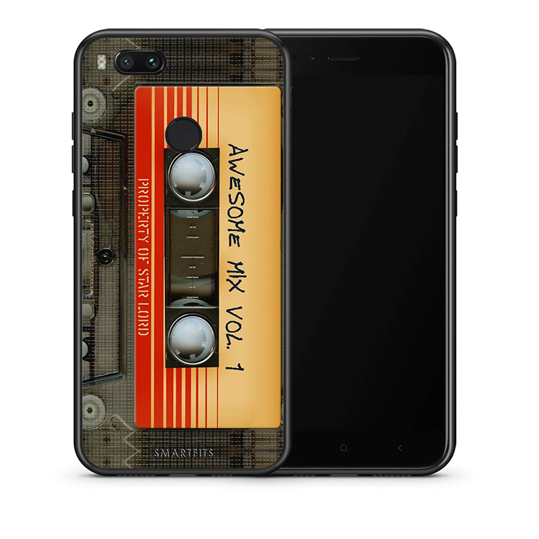 Θήκη Xiaomi Mi A1 Awesome Mix από τη Smartfits με σχέδιο στο πίσω μέρος και μαύρο περίβλημα | Xiaomi Mi A1 Awesome Mix case with colorful back and black bezels