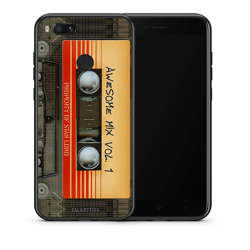 Θήκη Xiaomi Mi A1 Awesome Mix από τη Smartfits με σχέδιο στο πίσω μέρος και μαύρο περίβλημα | Xiaomi Mi A1 Awesome Mix case with colorful back and black bezels