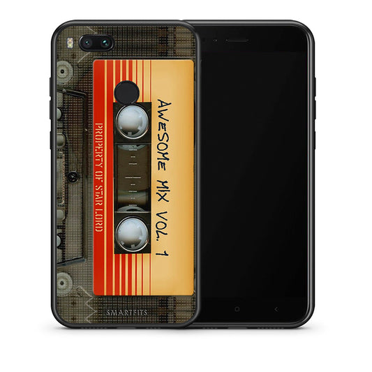 Θήκη Xiaomi Mi A1 Awesome Mix από τη Smartfits με σχέδιο στο πίσω μέρος και μαύρο περίβλημα | Xiaomi Mi A1 Awesome Mix case with colorful back and black bezels