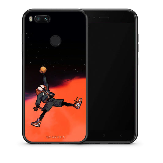 Θήκη Xiaomi Mi A1 Basketball Hero από τη Smartfits με σχέδιο στο πίσω μέρος και μαύρο περίβλημα | Xiaomi Mi A1 Basketball Hero case with colorful back and black bezels
