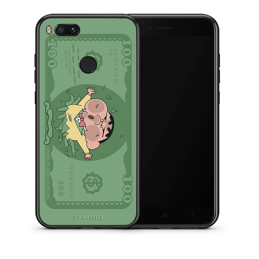 Θήκη Αγίου Βαλεντίνου Xiaomi Mi A1 Big Money από τη Smartfits με σχέδιο στο πίσω μέρος και μαύρο περίβλημα | Xiaomi Mi A1 Big Money case with colorful back and black bezels