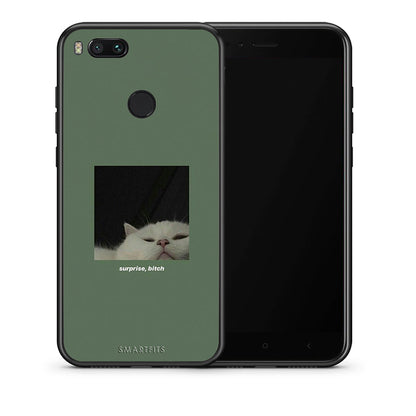 Θήκη Xiaomi Mi A1 Bitch Surprise από τη Smartfits με σχέδιο στο πίσω μέρος και μαύρο περίβλημα | Xiaomi Mi A1 Bitch Surprise case with colorful back and black bezels
