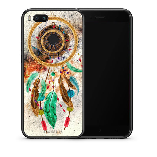 Θήκη Xiaomi Mi A1 DreamCatcher Boho από τη Smartfits με σχέδιο στο πίσω μέρος και μαύρο περίβλημα | Xiaomi Mi A1 DreamCatcher Boho case with colorful back and black bezels