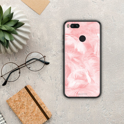 Boho Pink Feather - Xiaomi Mi A1 θήκη