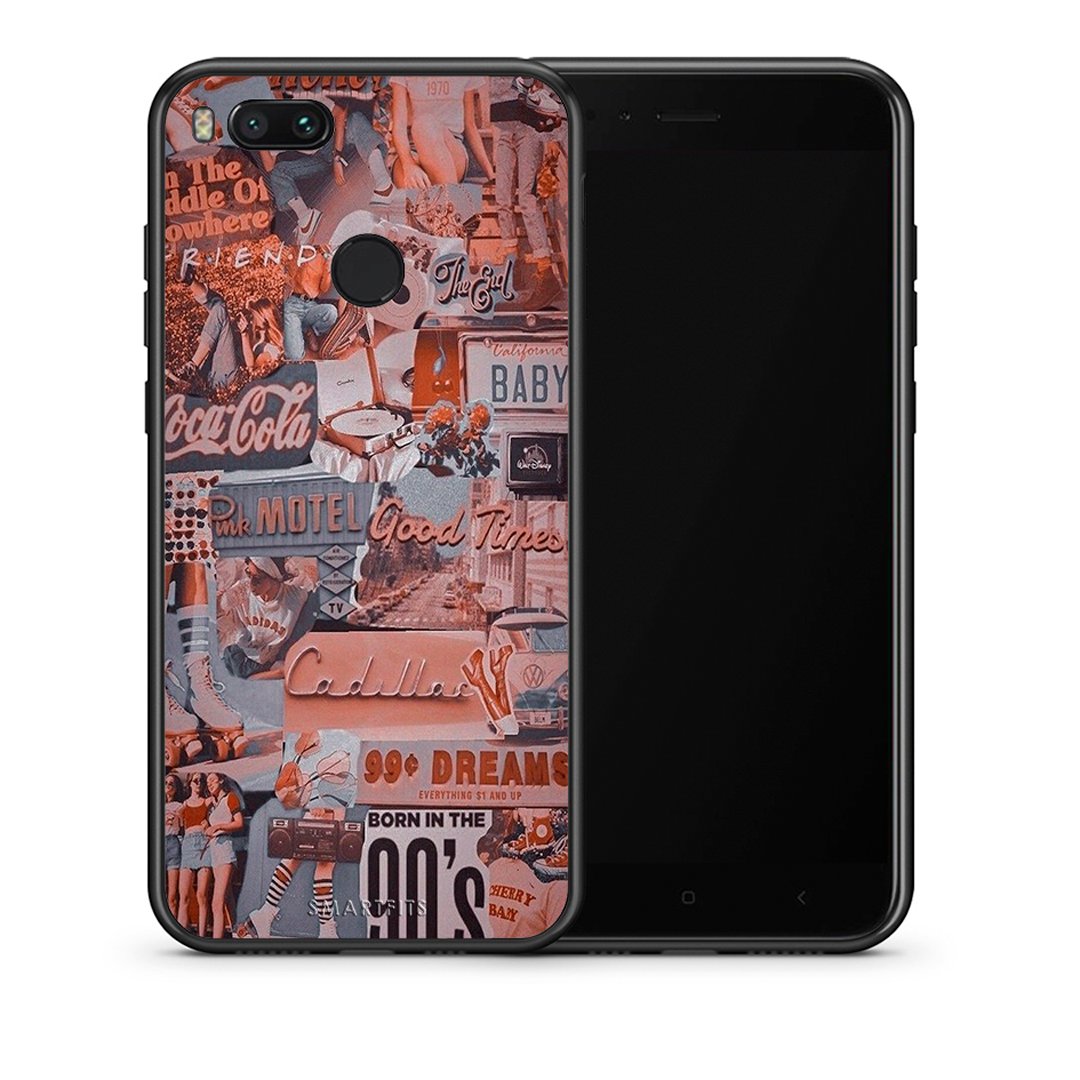 Θήκη Xiaomi Mi A1 Born In 90s από τη Smartfits με σχέδιο στο πίσω μέρος και μαύρο περίβλημα | Xiaomi Mi A1 Born In 90s case with colorful back and black bezels