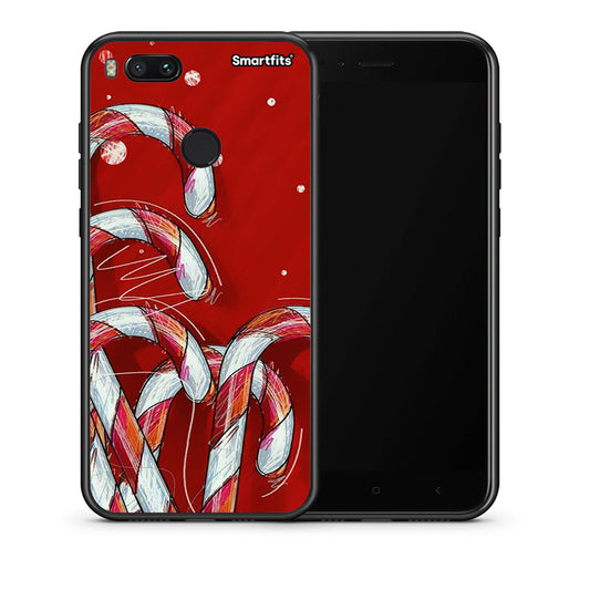 Θήκη Xiaomi Mi A1 Candy Cane από τη Smartfits με σχέδιο στο πίσω μέρος και μαύρο περίβλημα | Xiaomi Mi A1 Candy Cane case with colorful back and black bezels