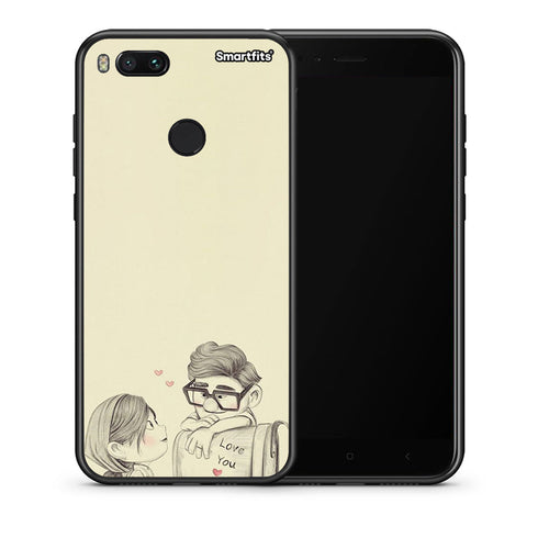 Θήκη Xiaomi Mi A1 Carl And Ellie από τη Smartfits με σχέδιο στο πίσω μέρος και μαύρο περίβλημα | Xiaomi Mi A1 Carl And Ellie case with colorful back and black bezels