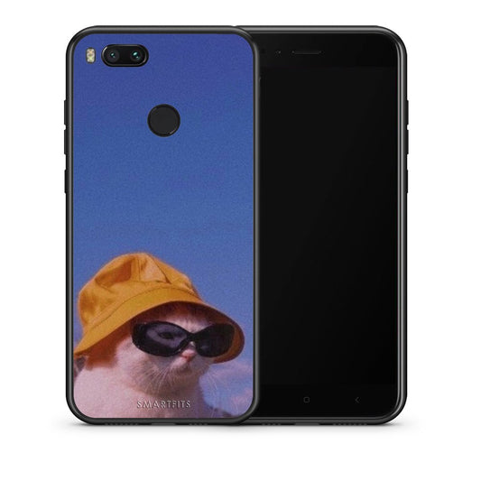 Θήκη Xiaomi Mi A1 Cat Diva από τη Smartfits με σχέδιο στο πίσω μέρος και μαύρο περίβλημα | Xiaomi Mi A1 Cat Diva case with colorful back and black bezels