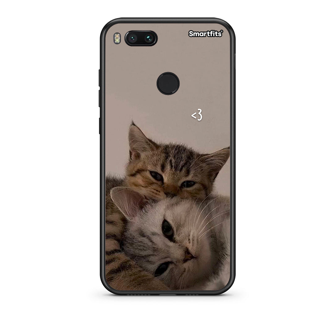 xiaomi mi aCats In Love Θήκη από τη Smartfits με σχέδιο στο πίσω μέρος και μαύρο περίβλημα | Smartphone case with colorful back and black bezels by Smartfits