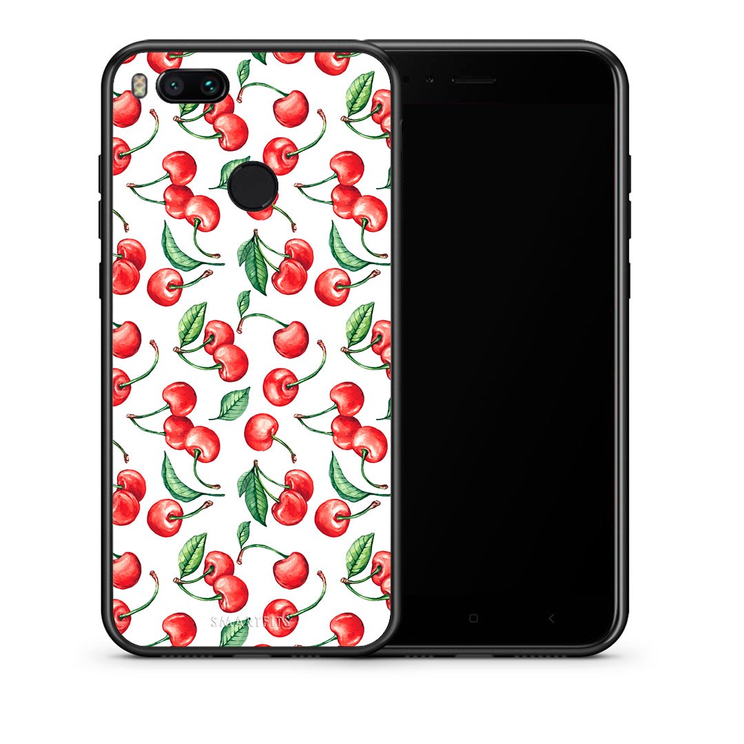 Θήκη Xiaomi Mi A1 Cherry Summer από τη Smartfits με σχέδιο στο πίσω μέρος και μαύρο περίβλημα | Xiaomi Mi A1 Cherry Summer case with colorful back and black bezels